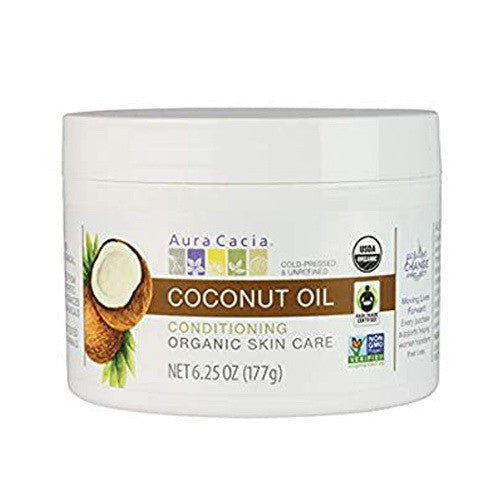 Aura Cacia Conditioning Organic Skin Care Coconut Oil, 6.25 Oz